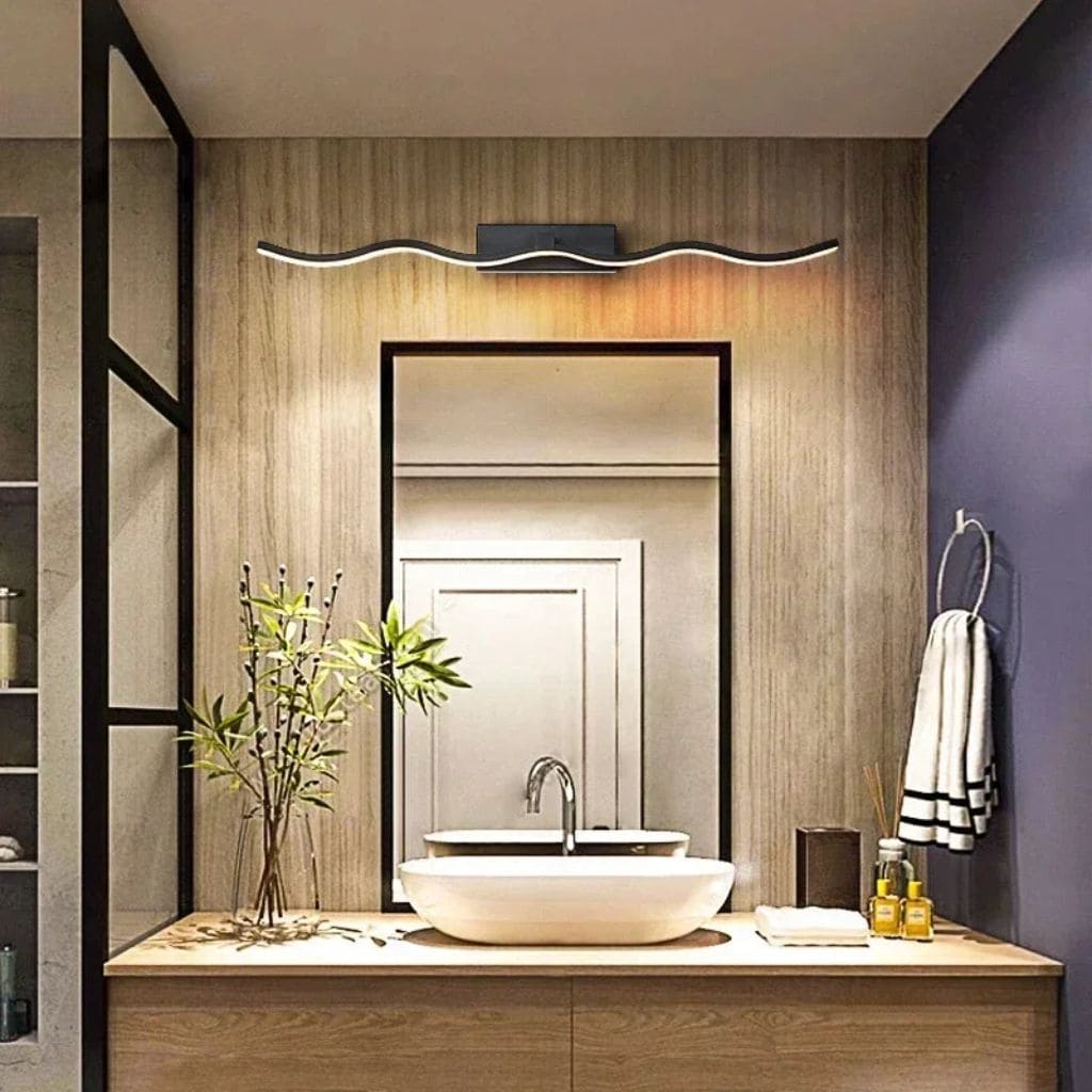 LED Wavy Mirror Wall Light