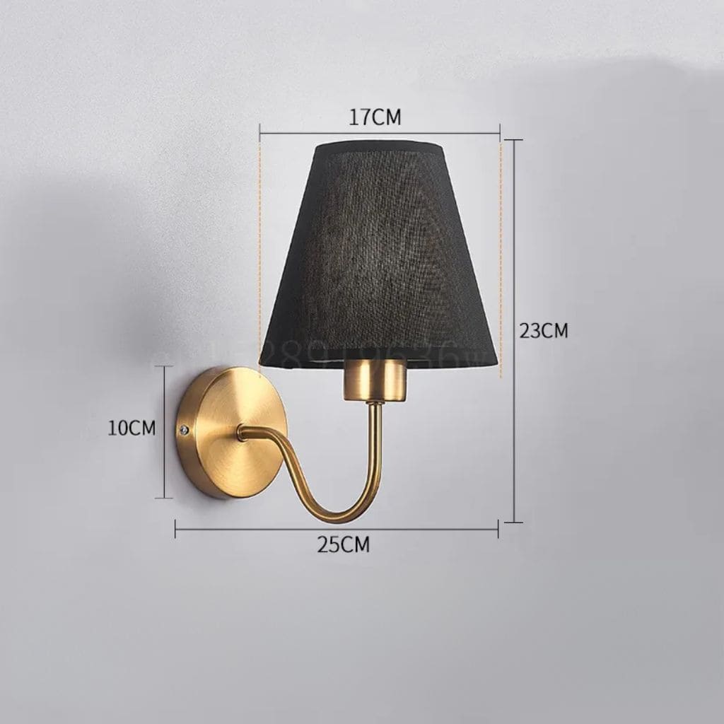 American Wall Light in fabric