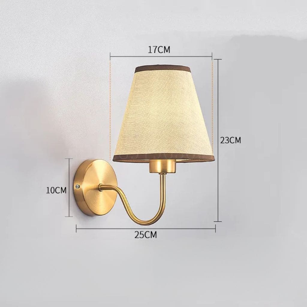 American Wall Light in fabric
