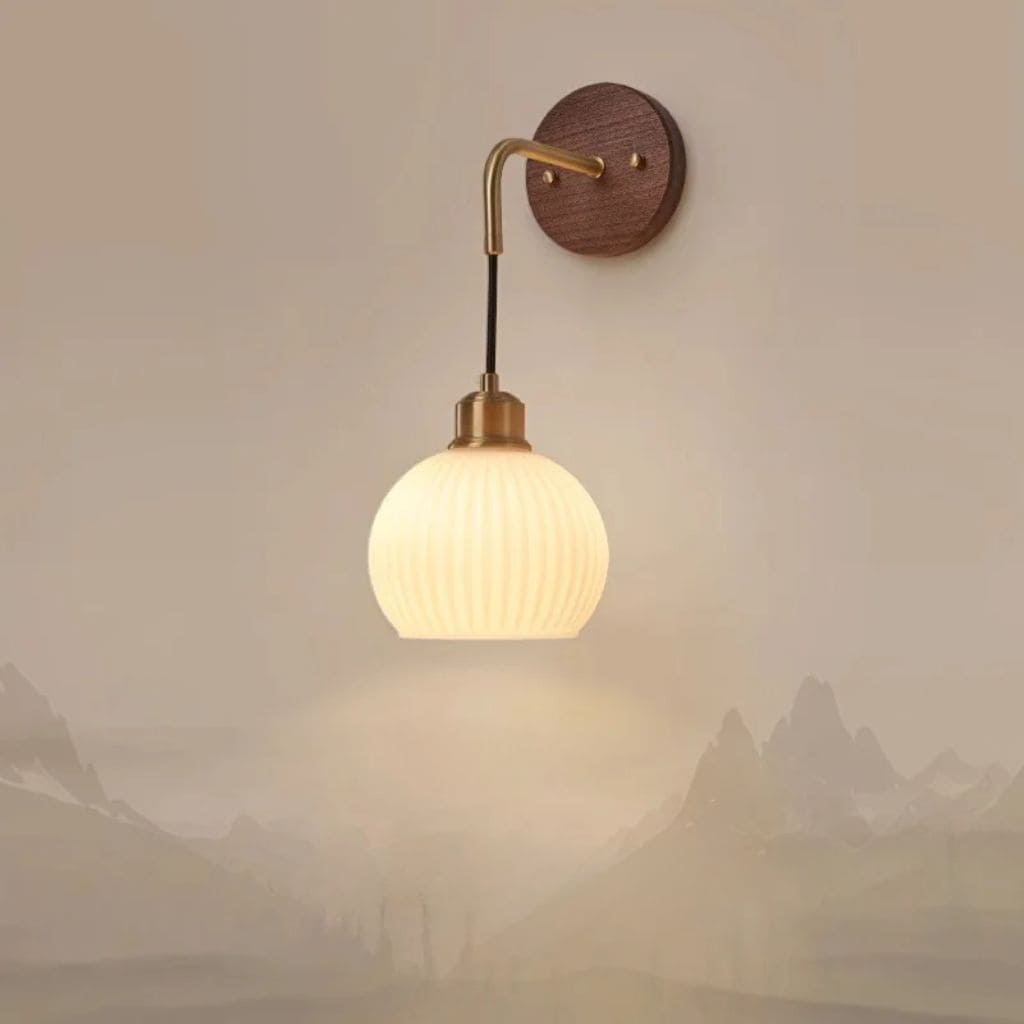 Natural Wood Wall Light