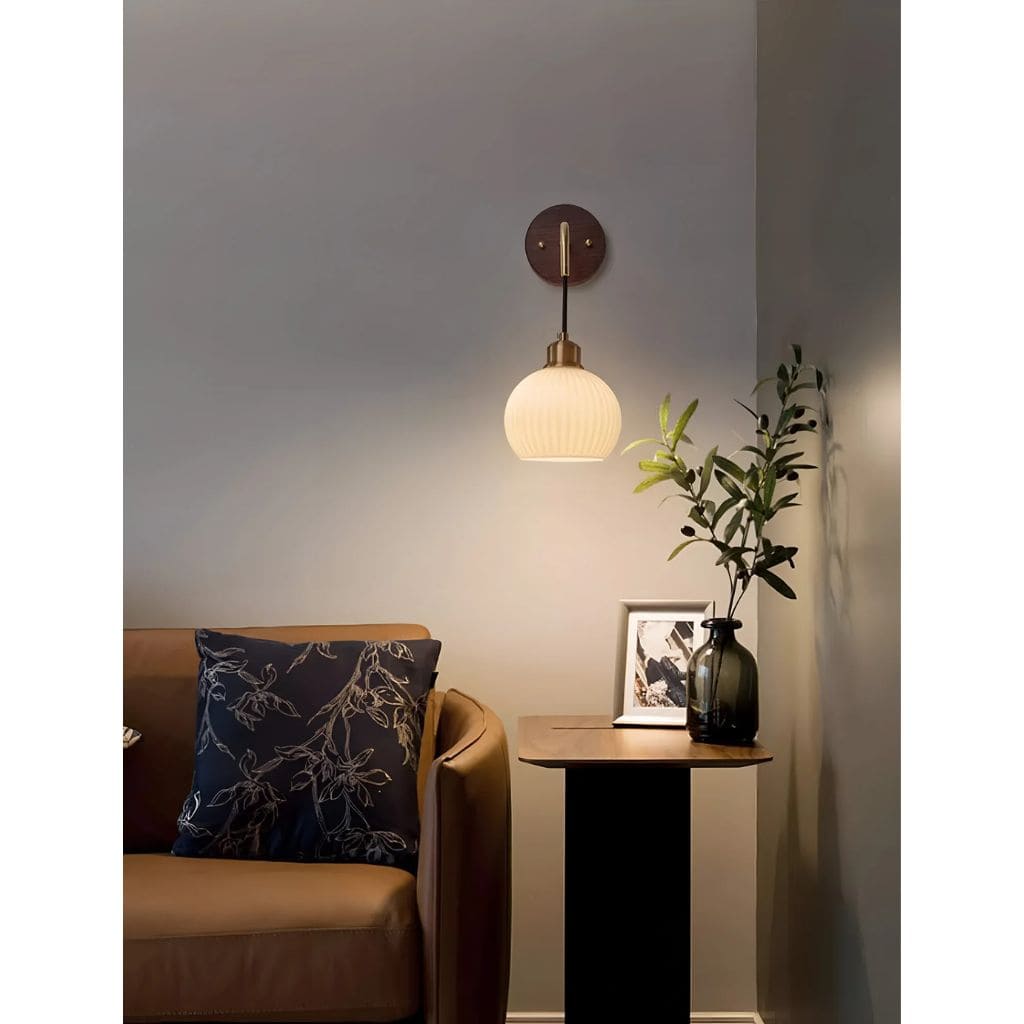 Natural Wood Wall Light