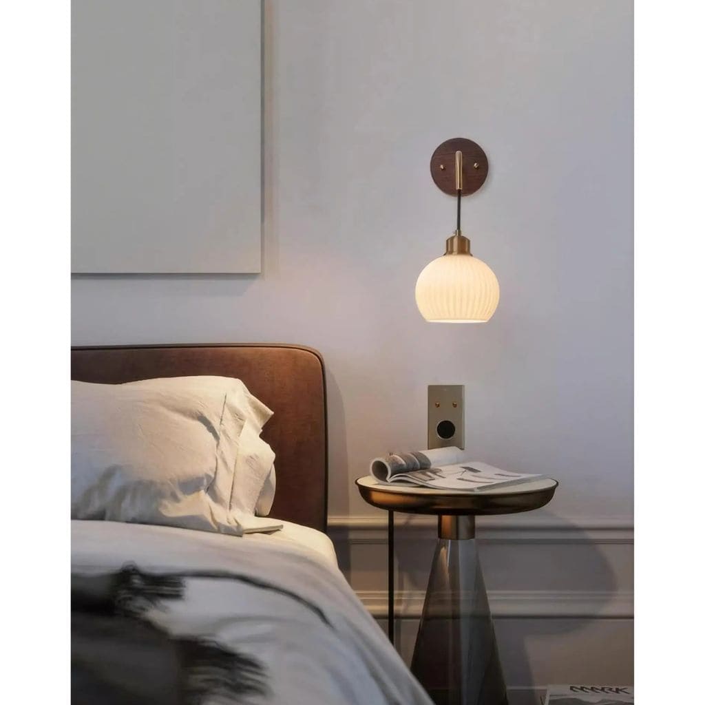 Natural Wood Wall Light