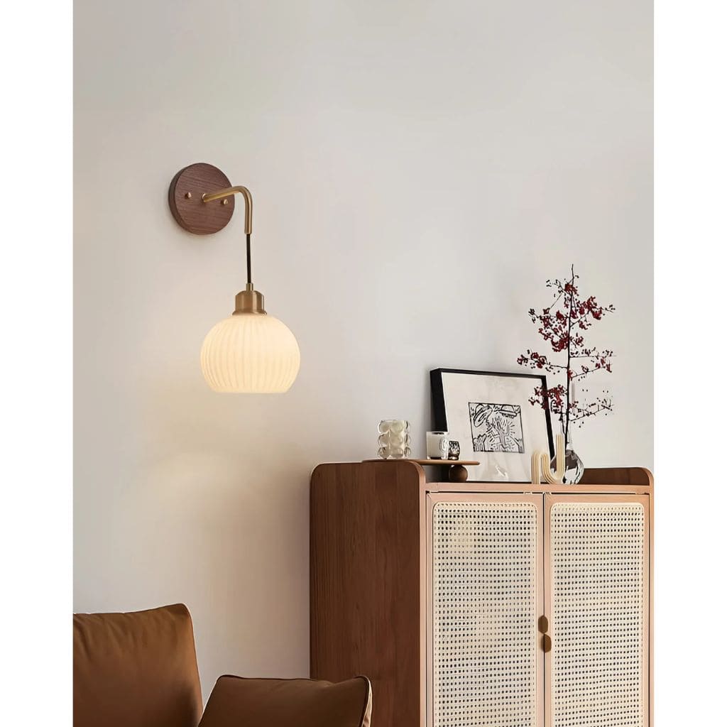 Natural Wood Wall Light