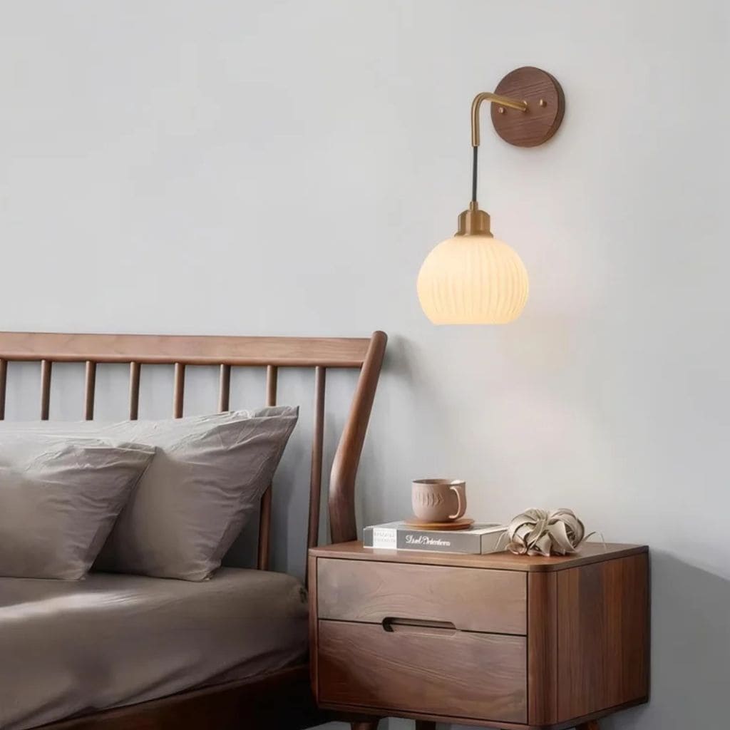 Natural Wood Wall Light