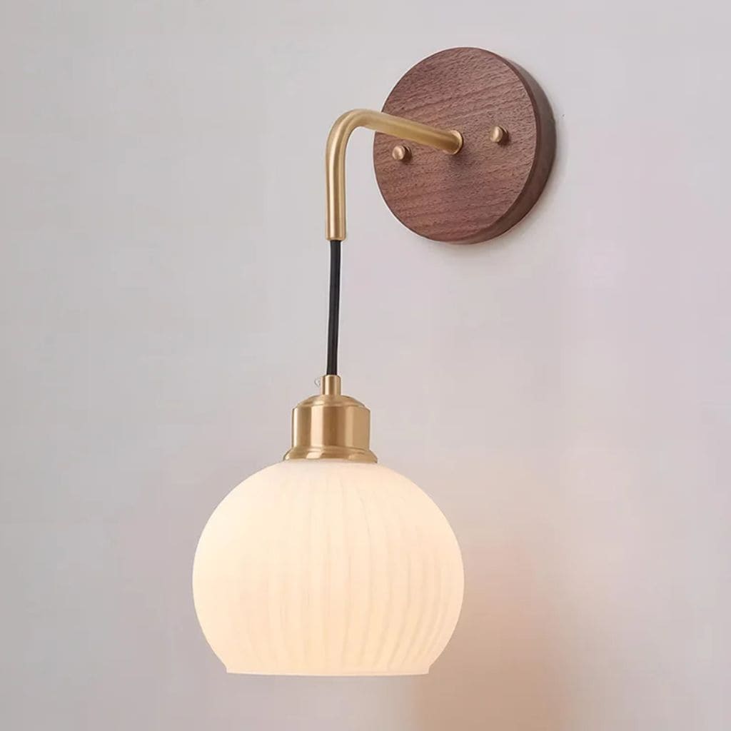 Natural Wood Wall Light