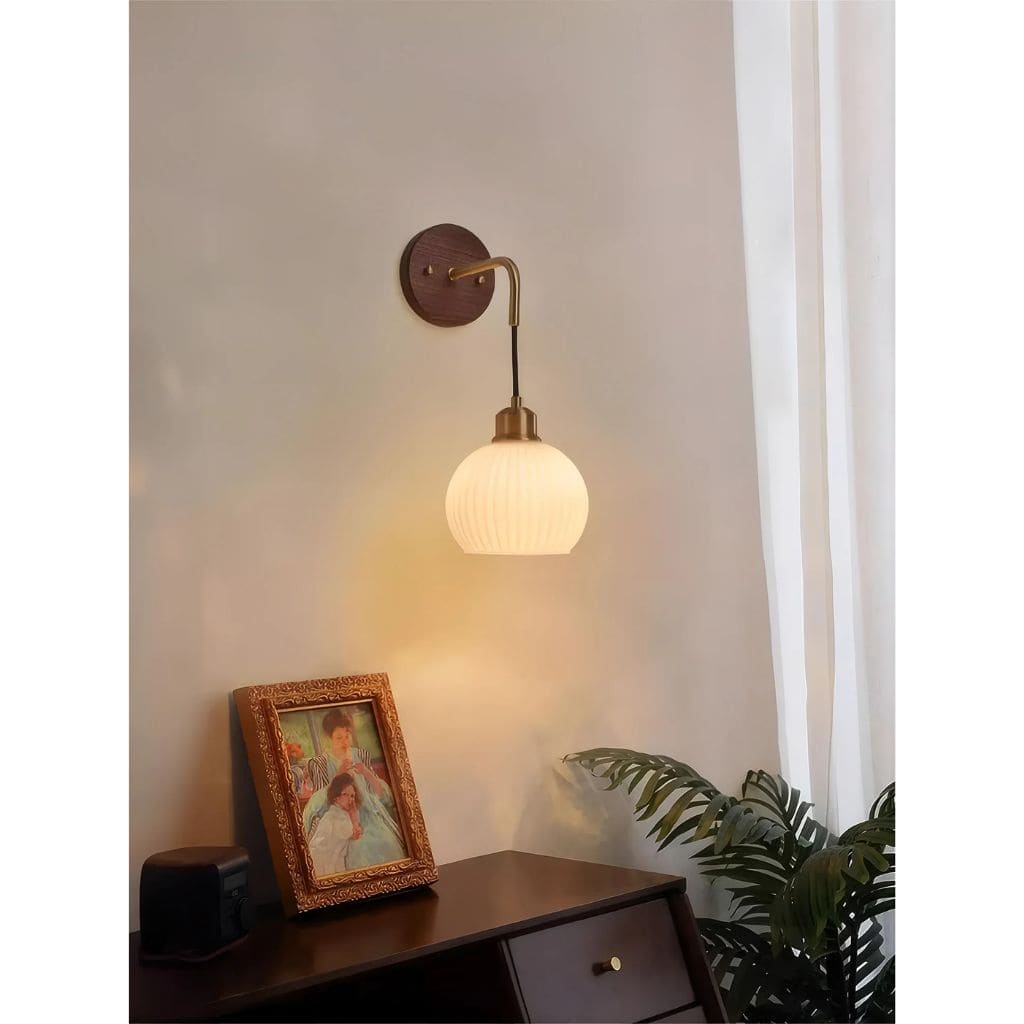 Natural Wood Wall Light