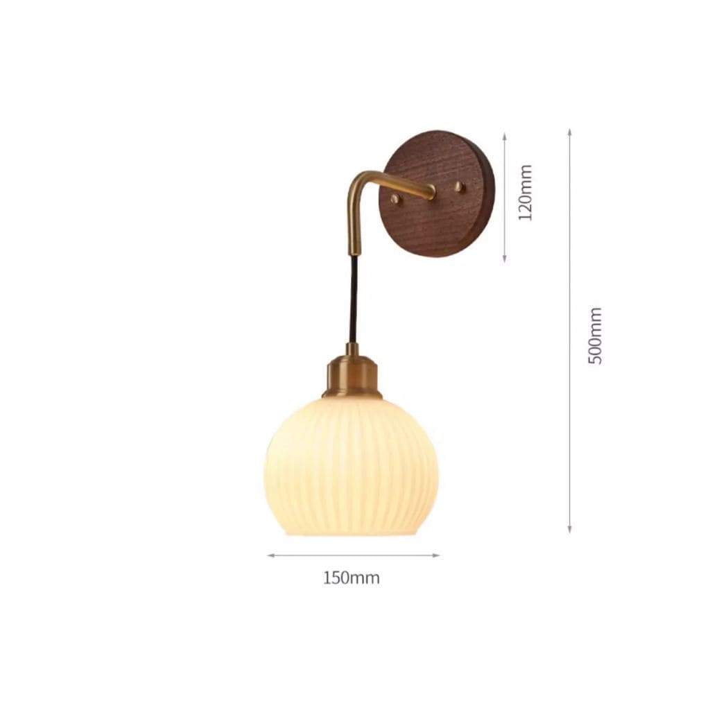 Natural Wood Wall Light