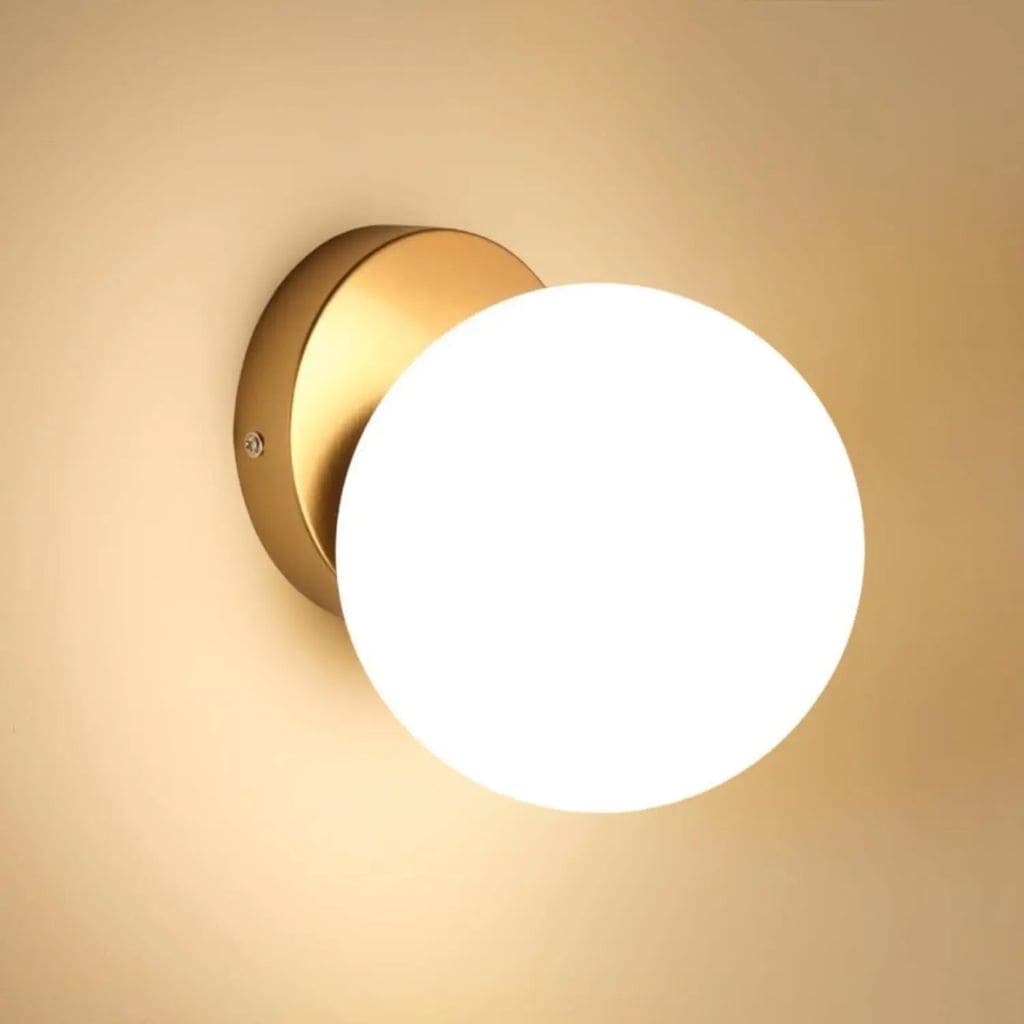 Elegant glass wall light
