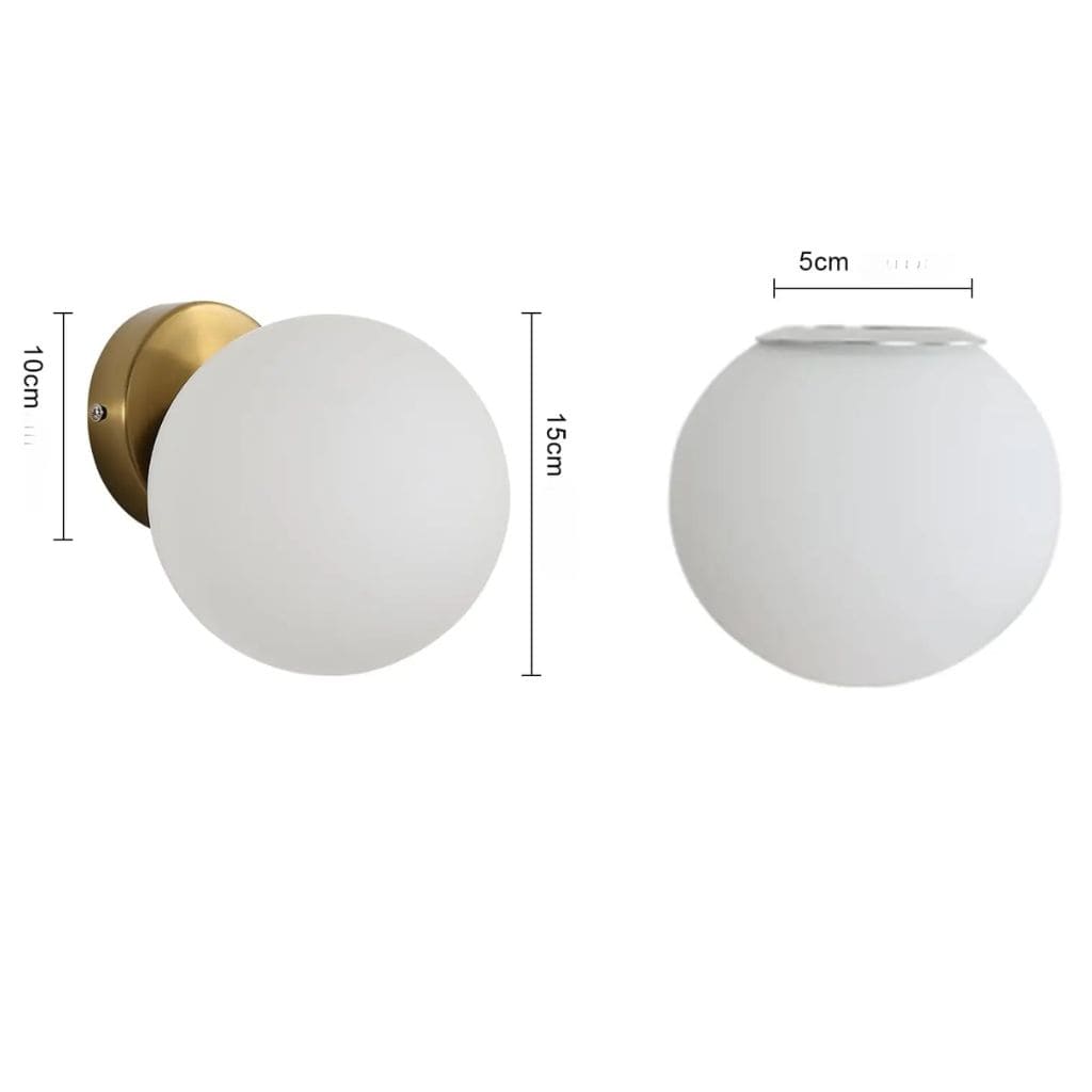 Elegant glass wall light