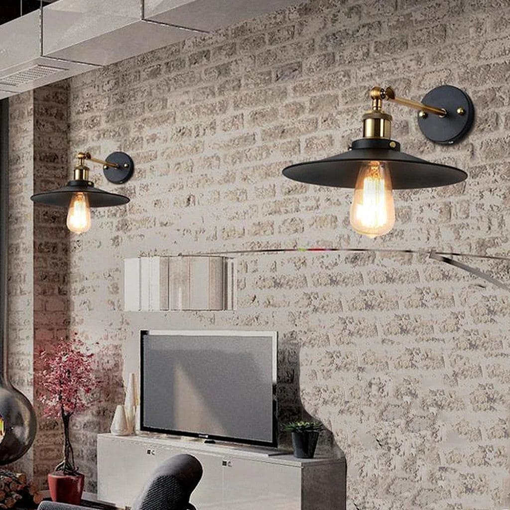 Retro industrial wall light