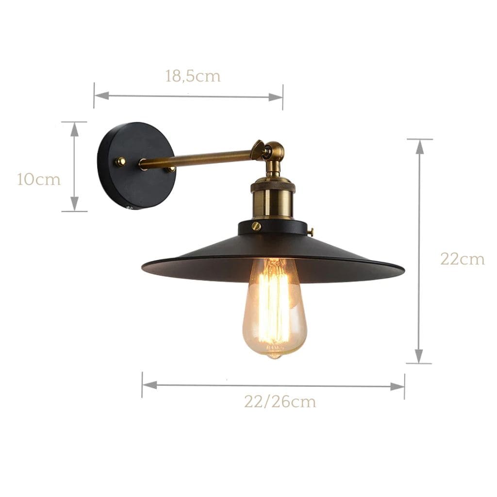 Retro industrial wall light