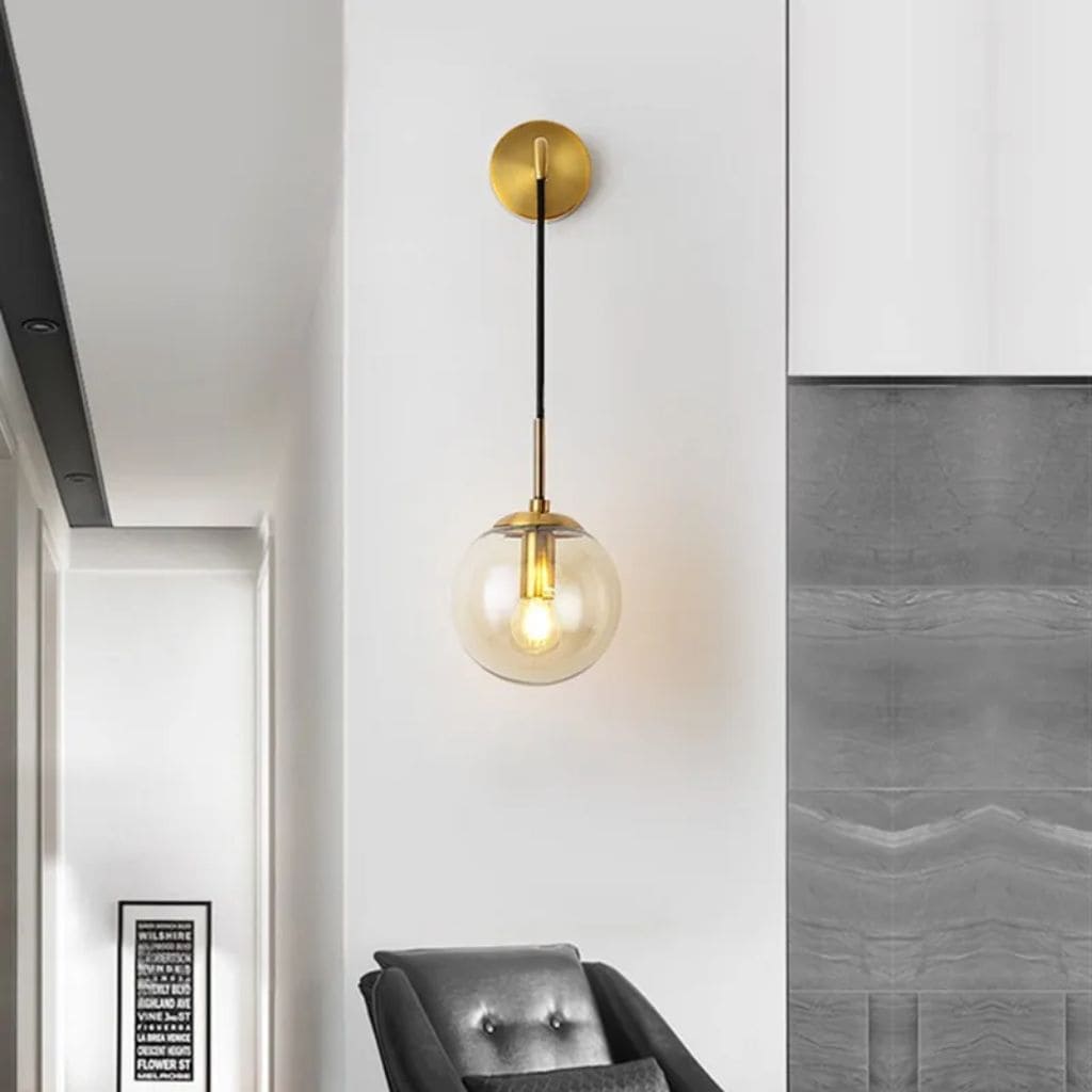 Nordic Glass Ball LED wall light