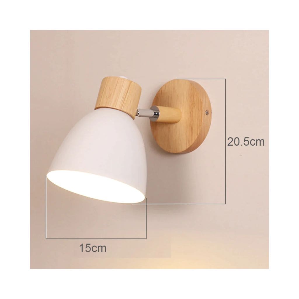 Nordic LED wall light in solid wood
