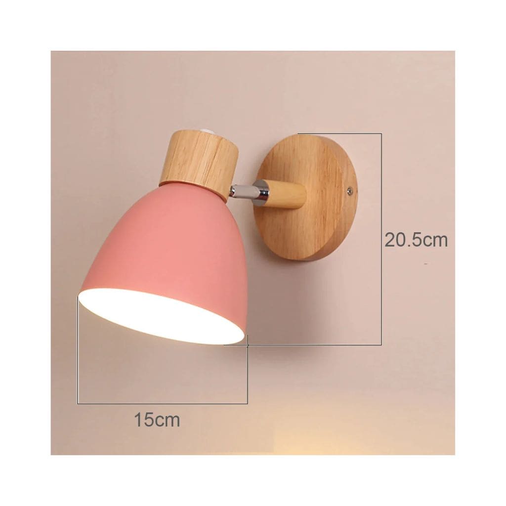 Nordic LED wall light in solid wood