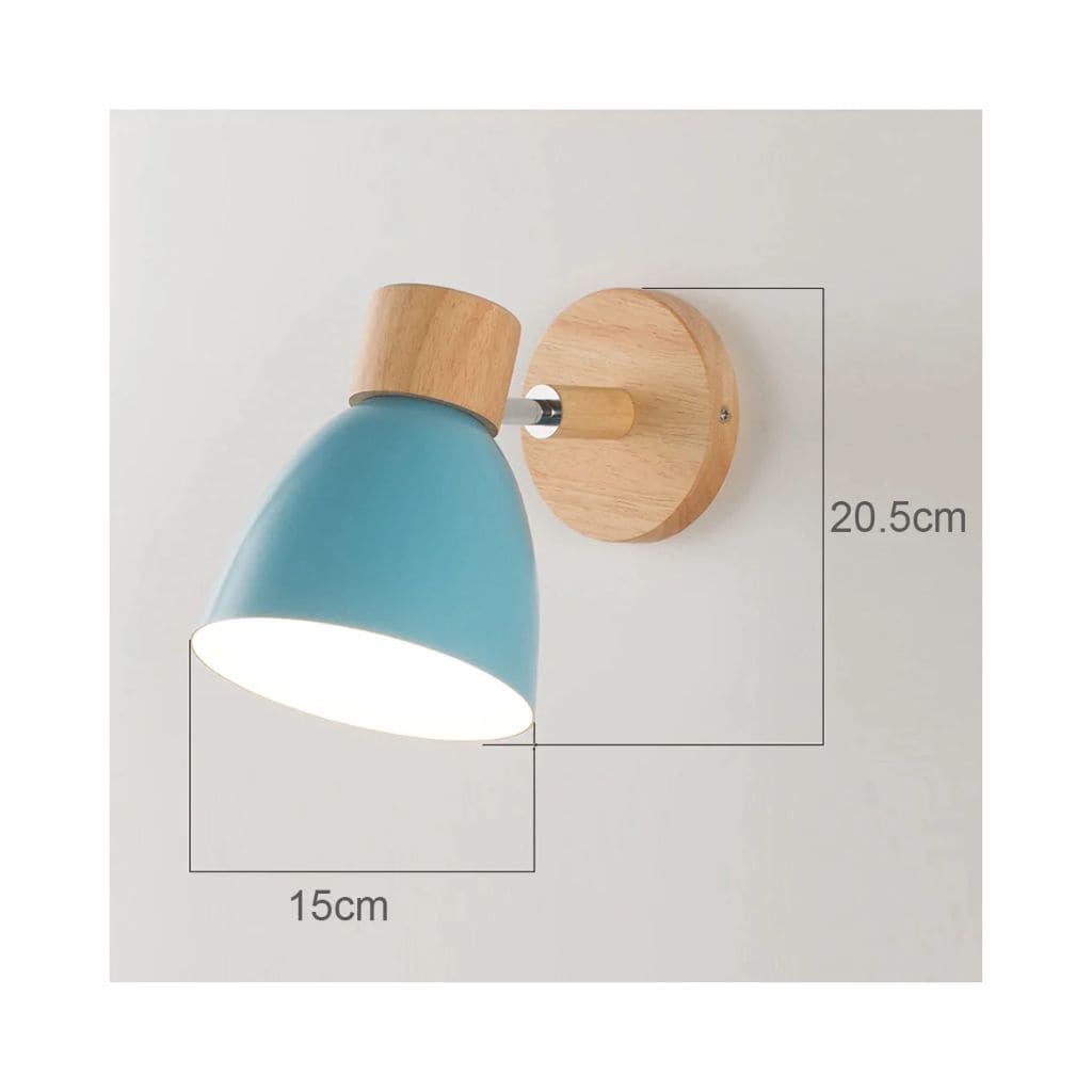 Nordic LED wall light in solid wood