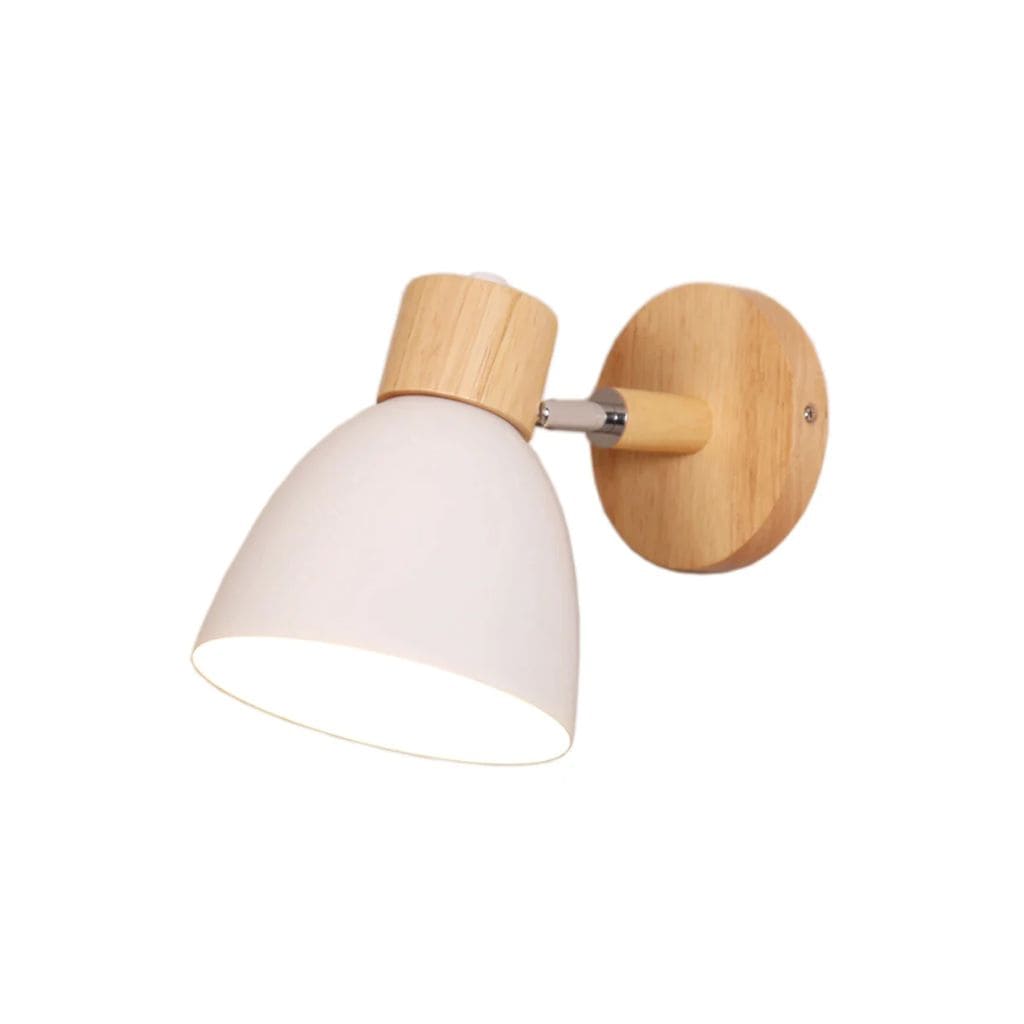 Nordic LED wall light in solid wood
