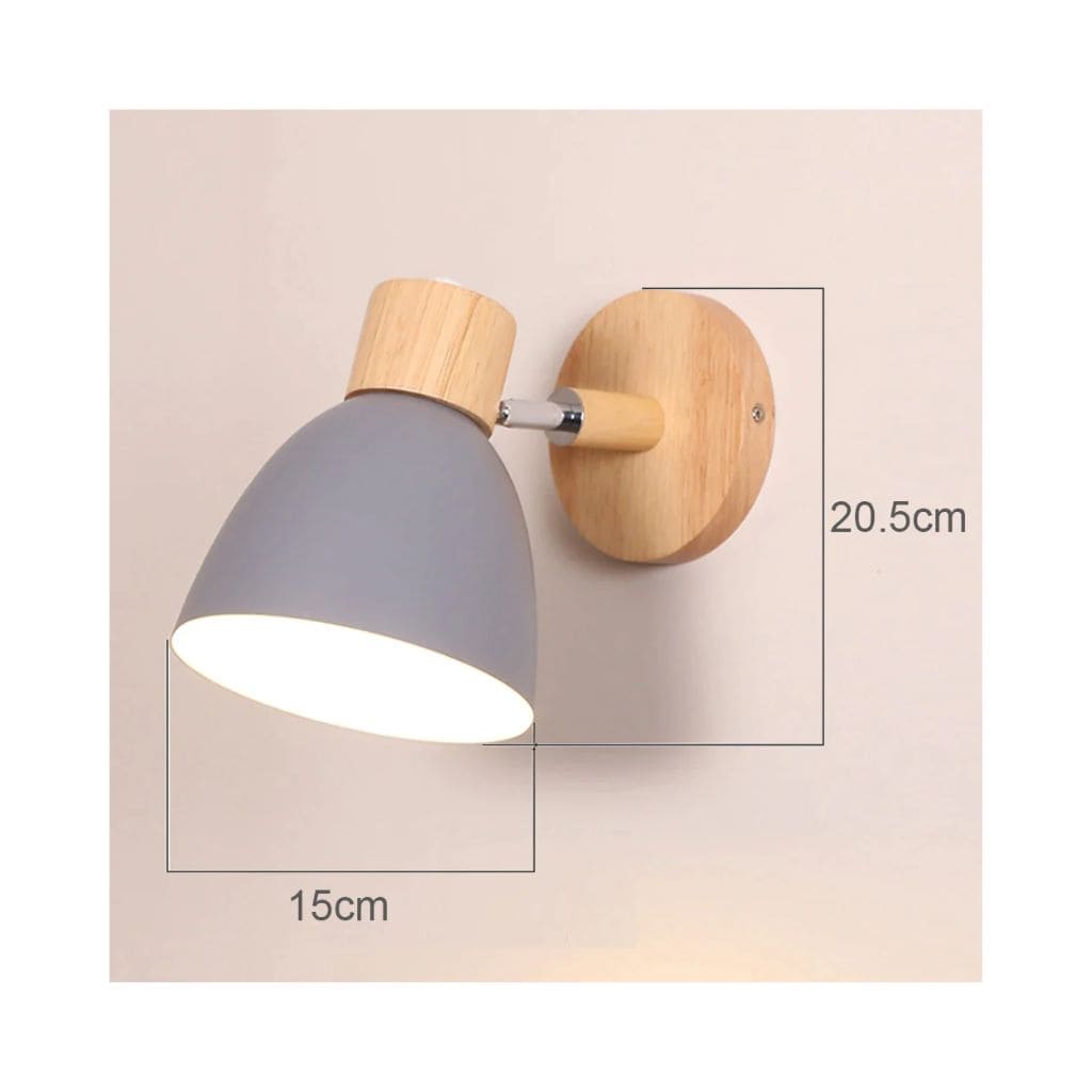 Nordic LED wall light in solid wood