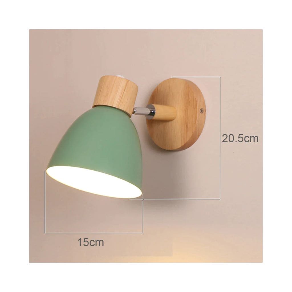 Nordic LED wall light in solid wood