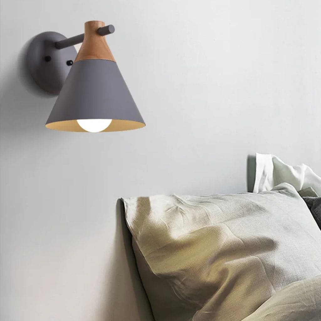 Nordic wooden LED wall light