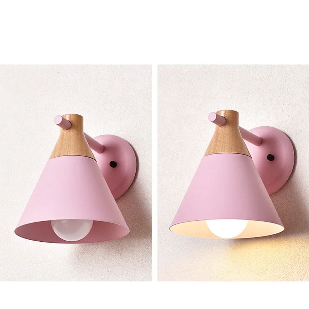 Nordic wooden LED wall light