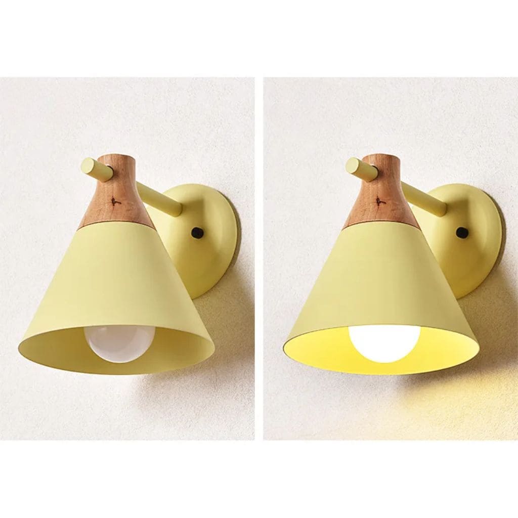 Nordic wooden LED wall light