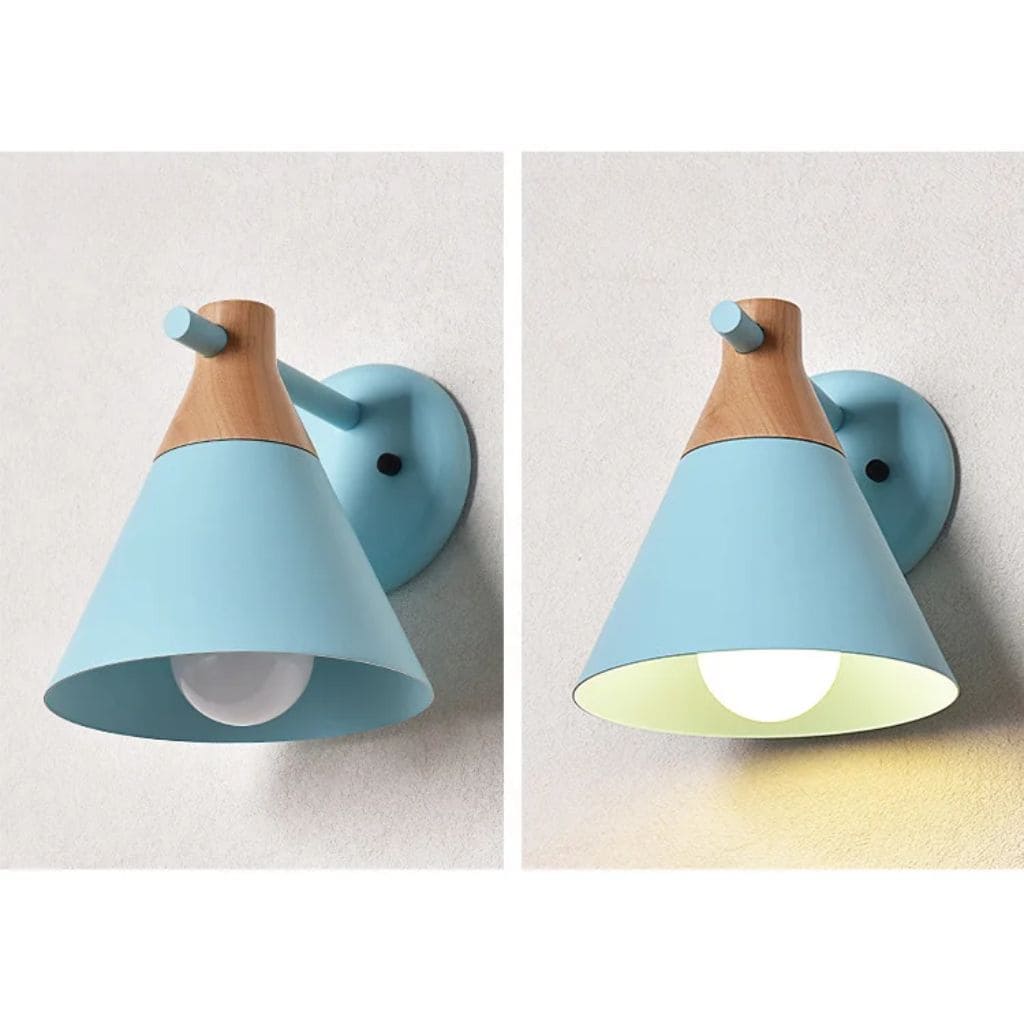 Nordic wooden LED wall light