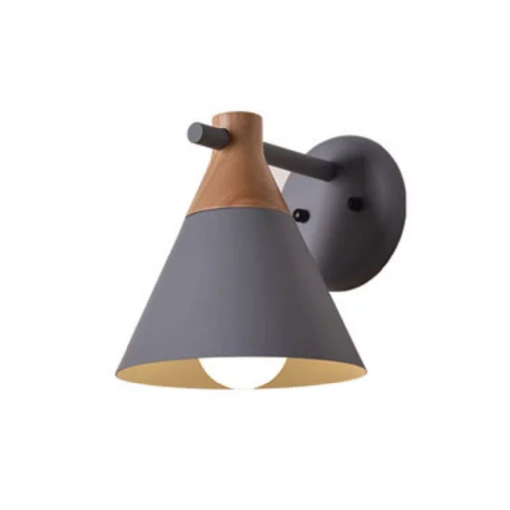 Nordic wooden LED wall light