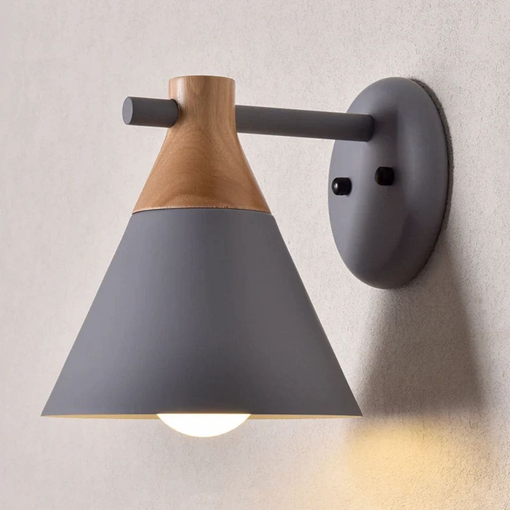 Nordic wooden LED wall light