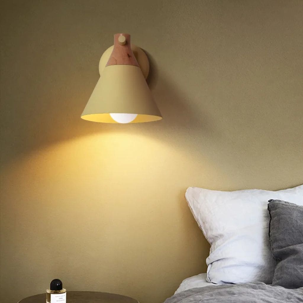 Nordic wooden LED wall light