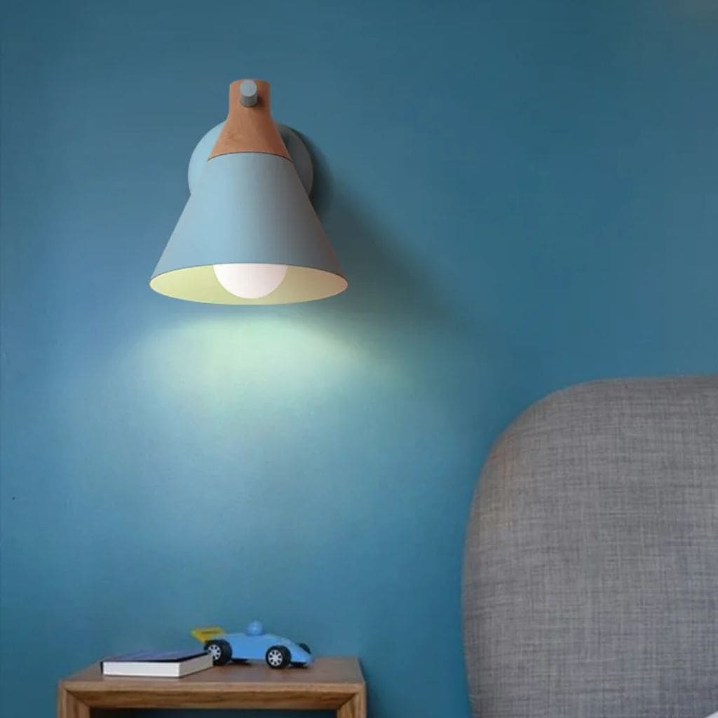 Nordic wooden LED wall light