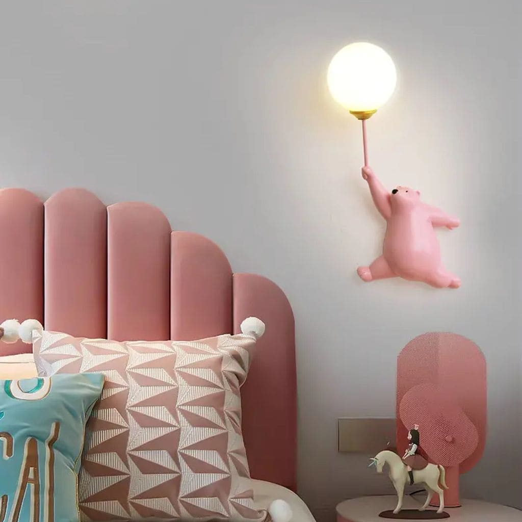 Cartoon bear wall light