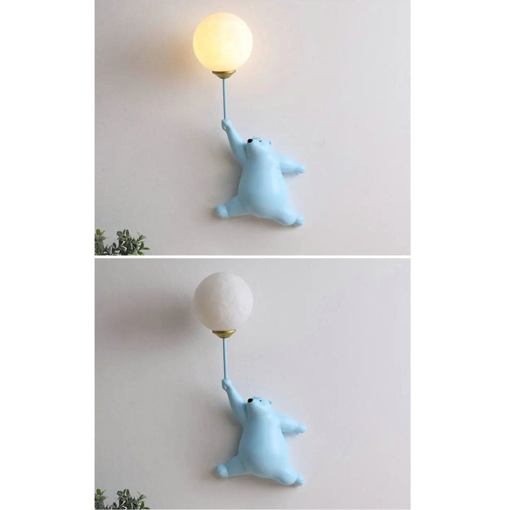 Cartoon bear wall light
