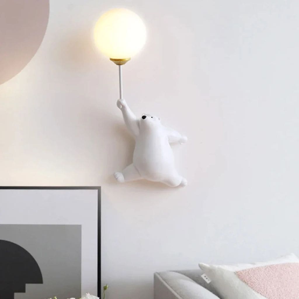 Cartoon bear wall light