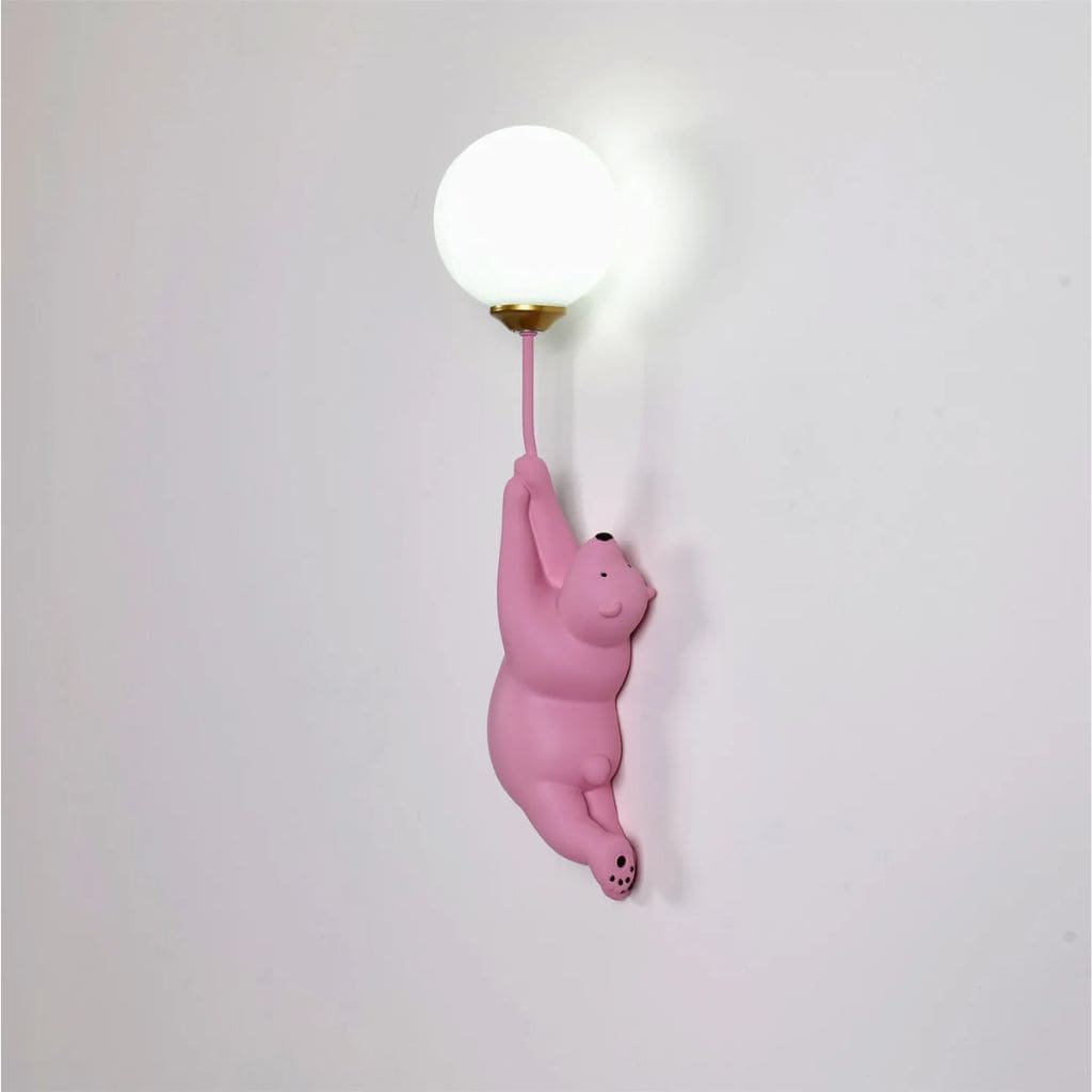 Cartoon bear wall light