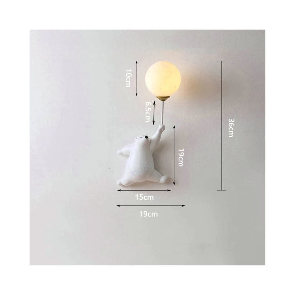 Cartoon bear wall light