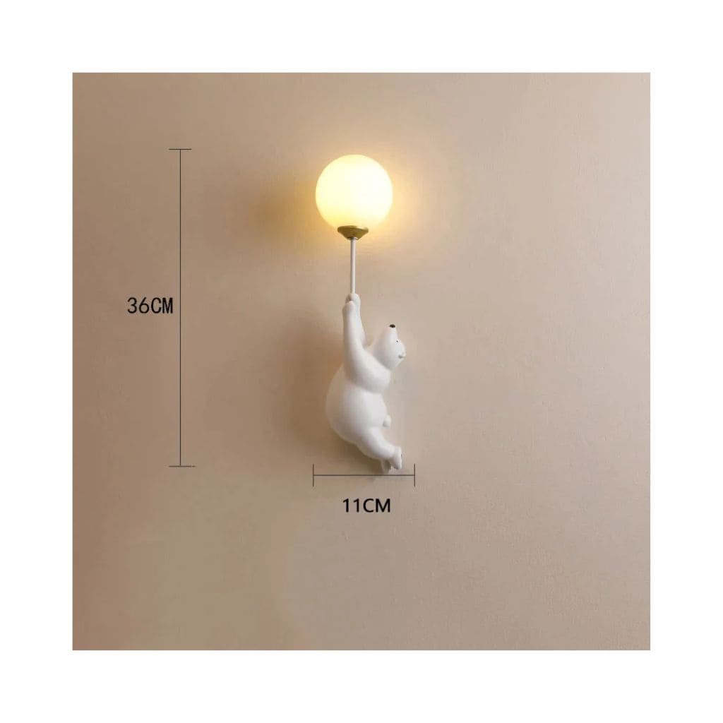Cartoon bear wall light