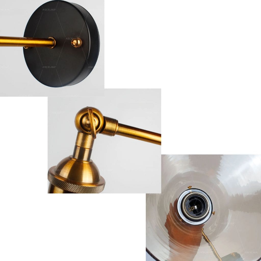 Retro glass wall light