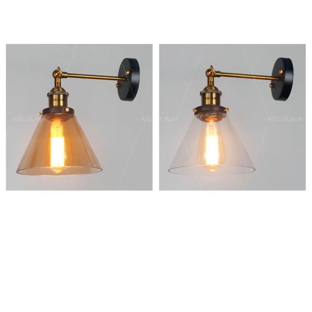 Retro glass wall light