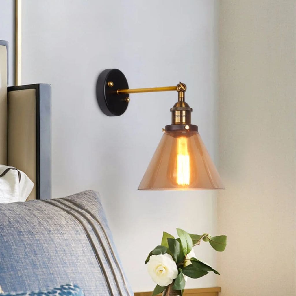 Retro glass wall light