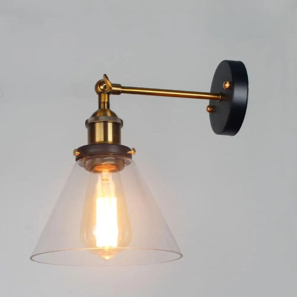 Retro glass wall light