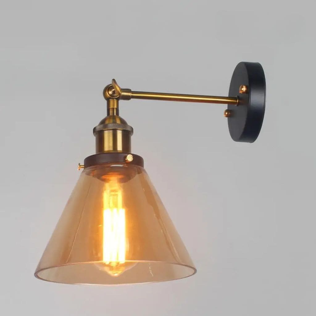 Retro glass wall light