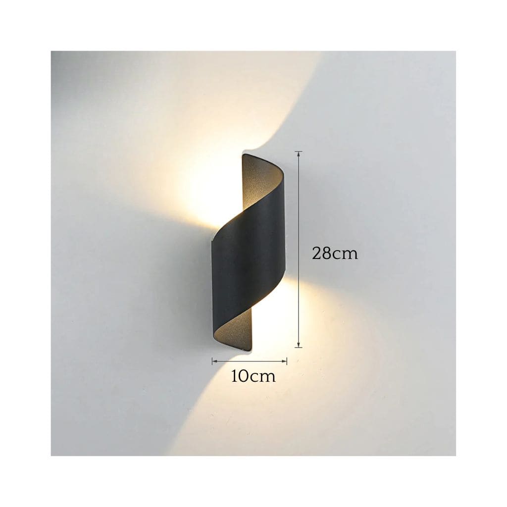 Aluminum spiral wall light