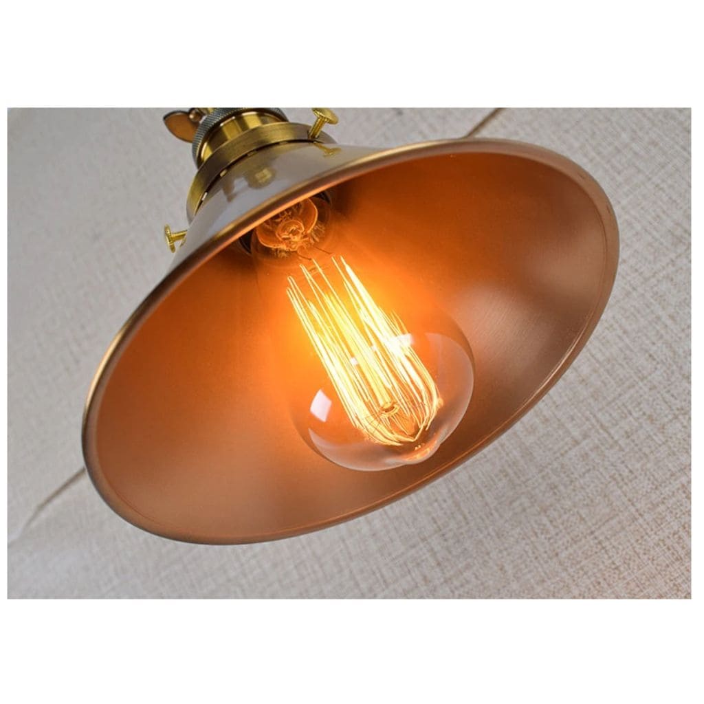 Golden industrial vintage wall light