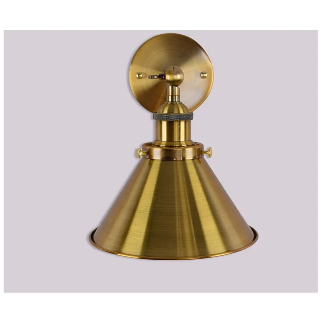 Golden industrial vintage wall light