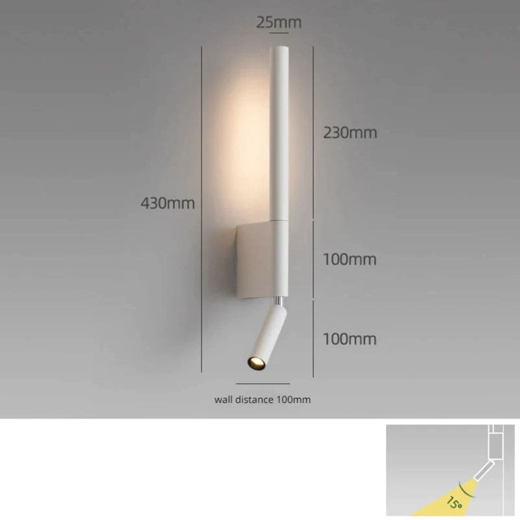Modern LED reading wall light