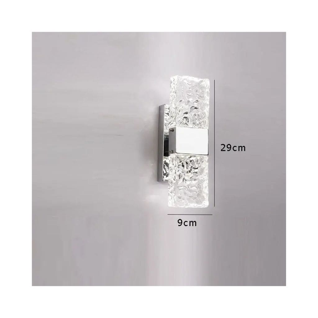 Luxury wall lamp in rectangular crystals
