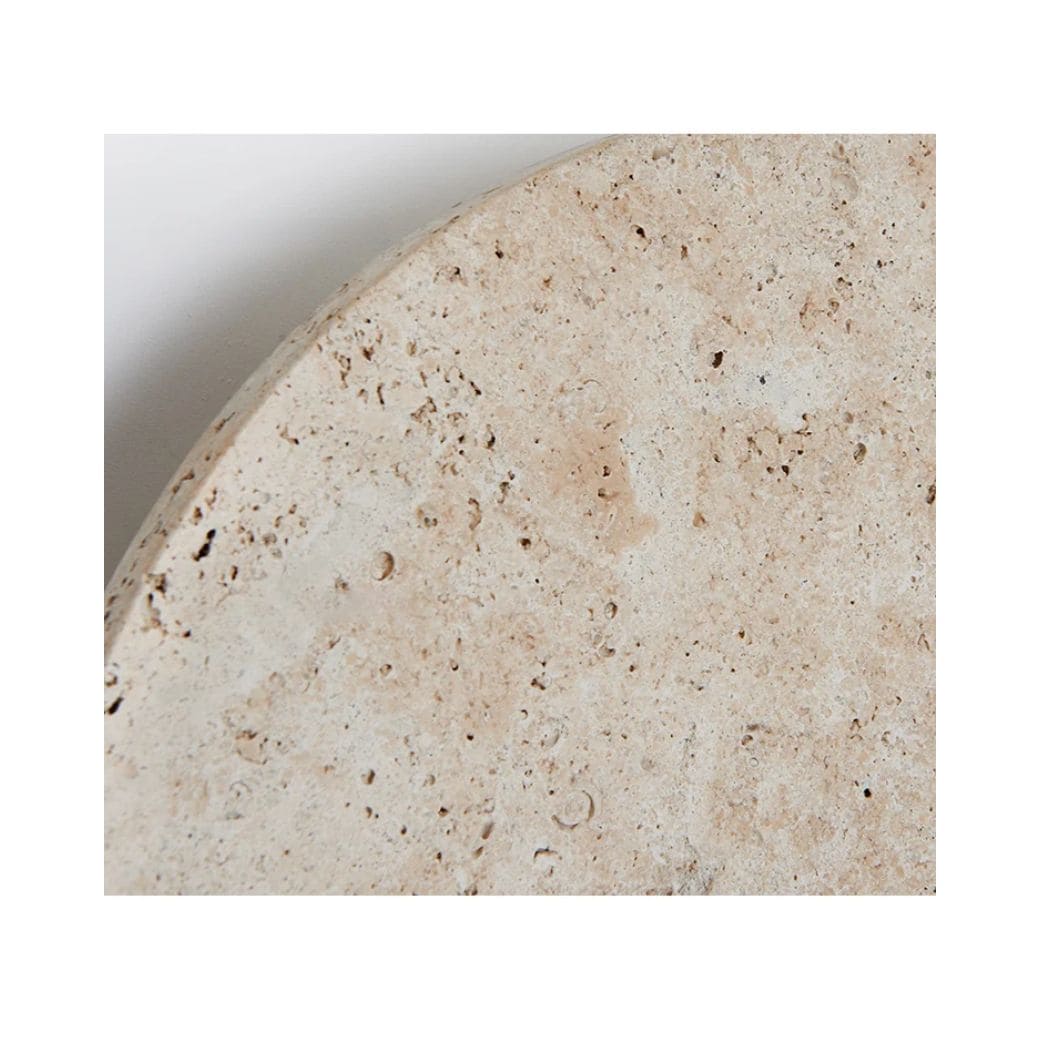 Round stone wall lamp