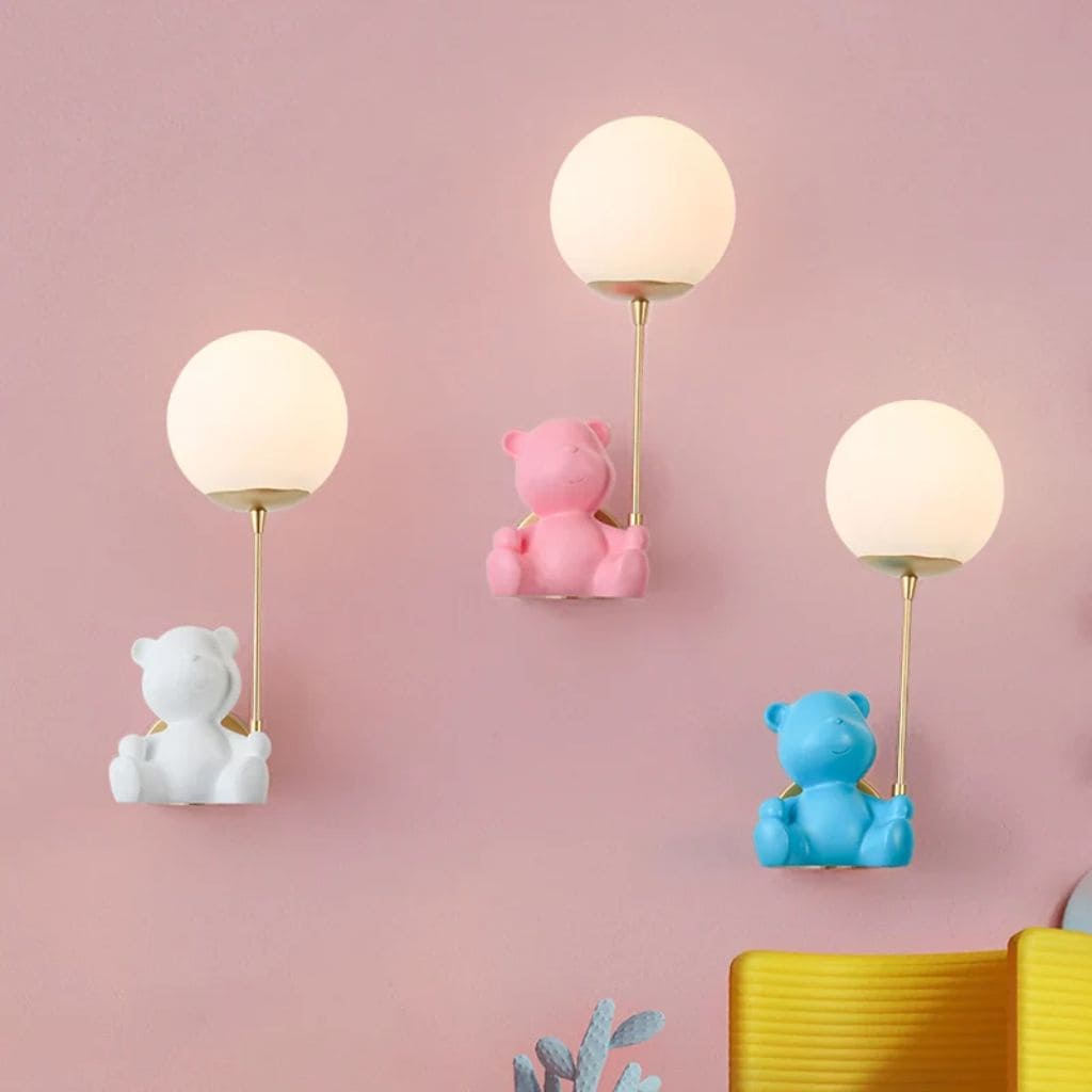 Bear wall lights with troop switch