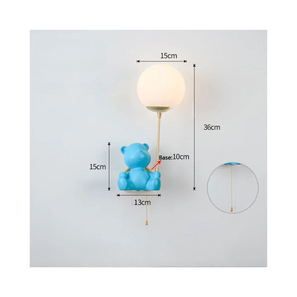Bear wall lights with troop switch