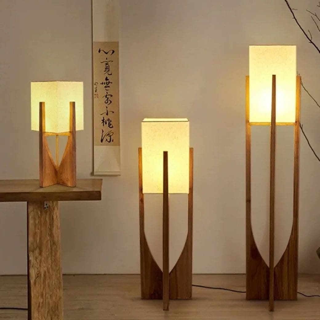Japanese style floor lamp soft wind